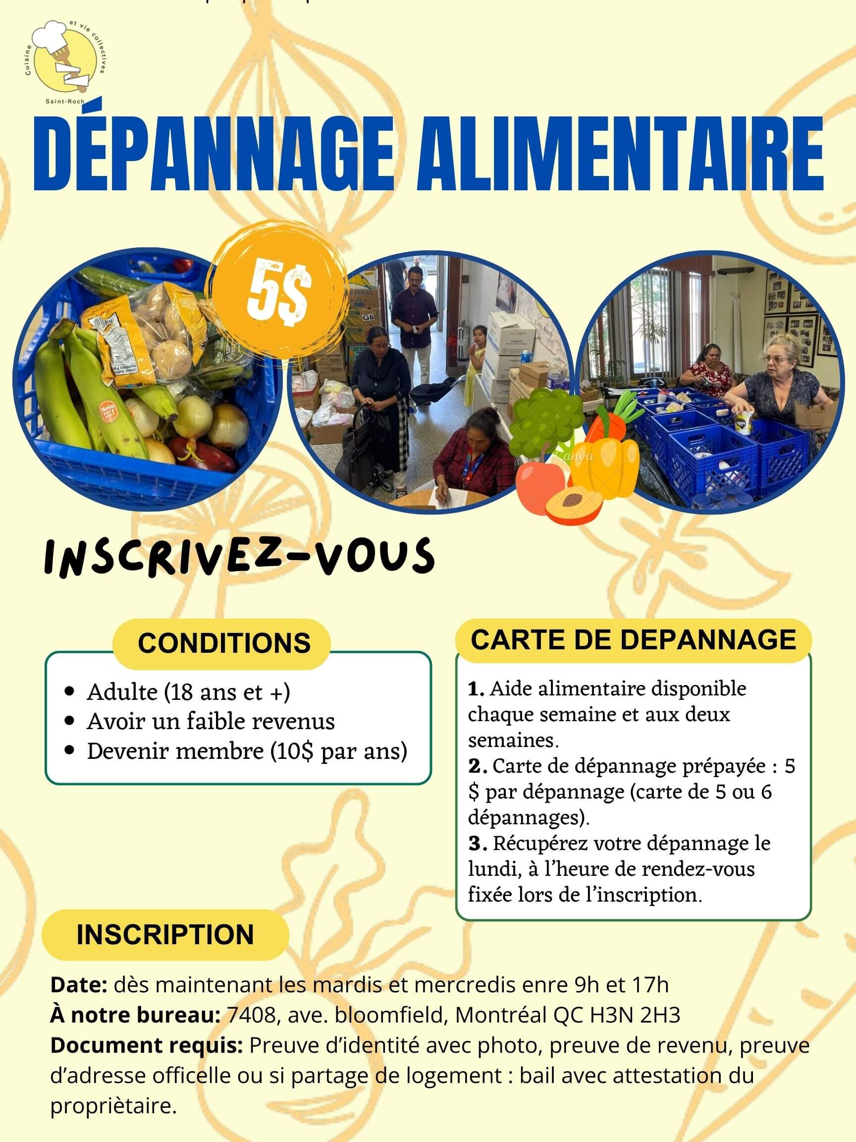 Image de l'article 🍎 Les inscriptions pour bénéficier de notre dépannage alimentaire sont maintenant ouvertes🥦