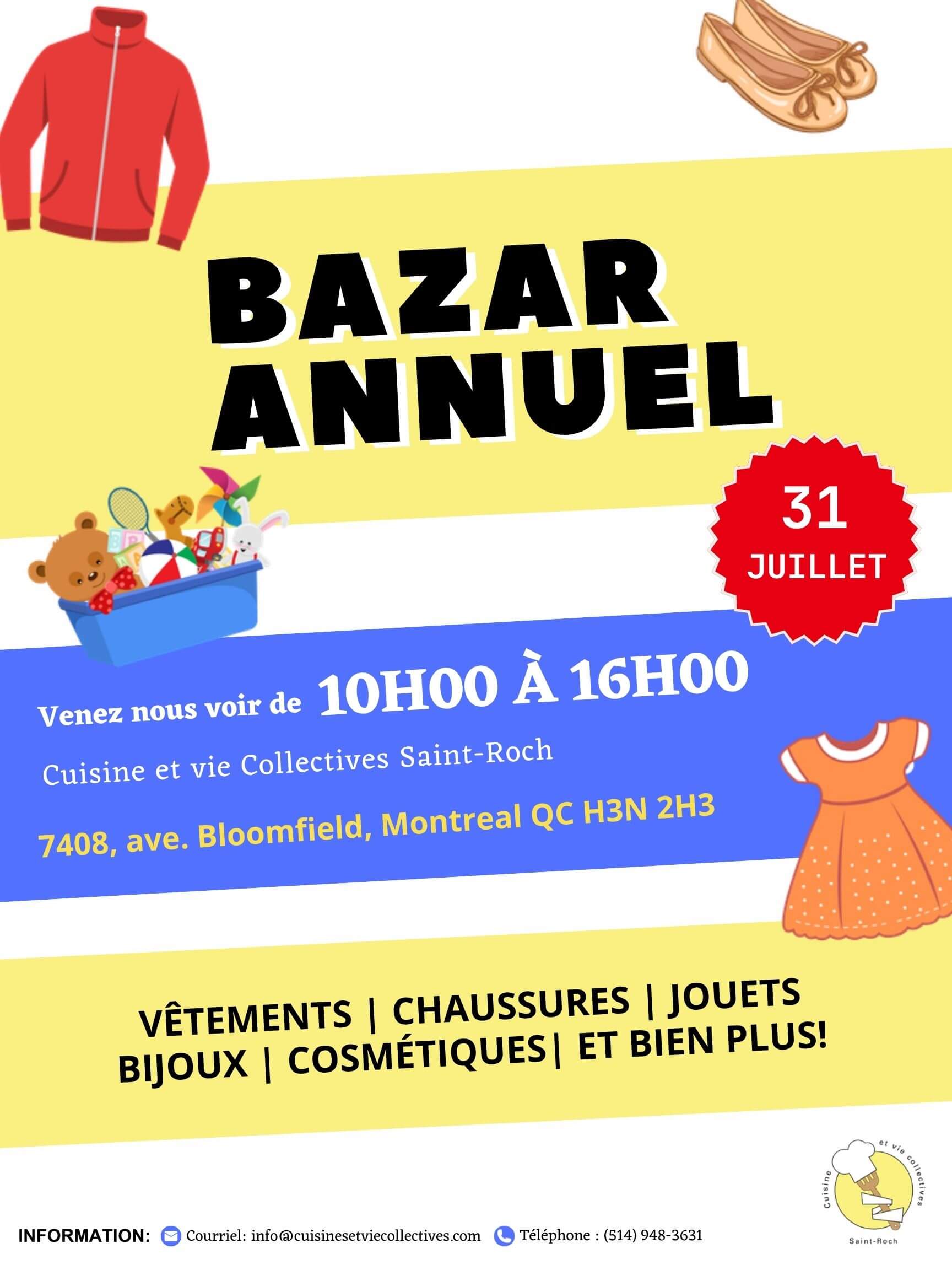 Image de l'article Bazar annuel du vendredi 31 juillet