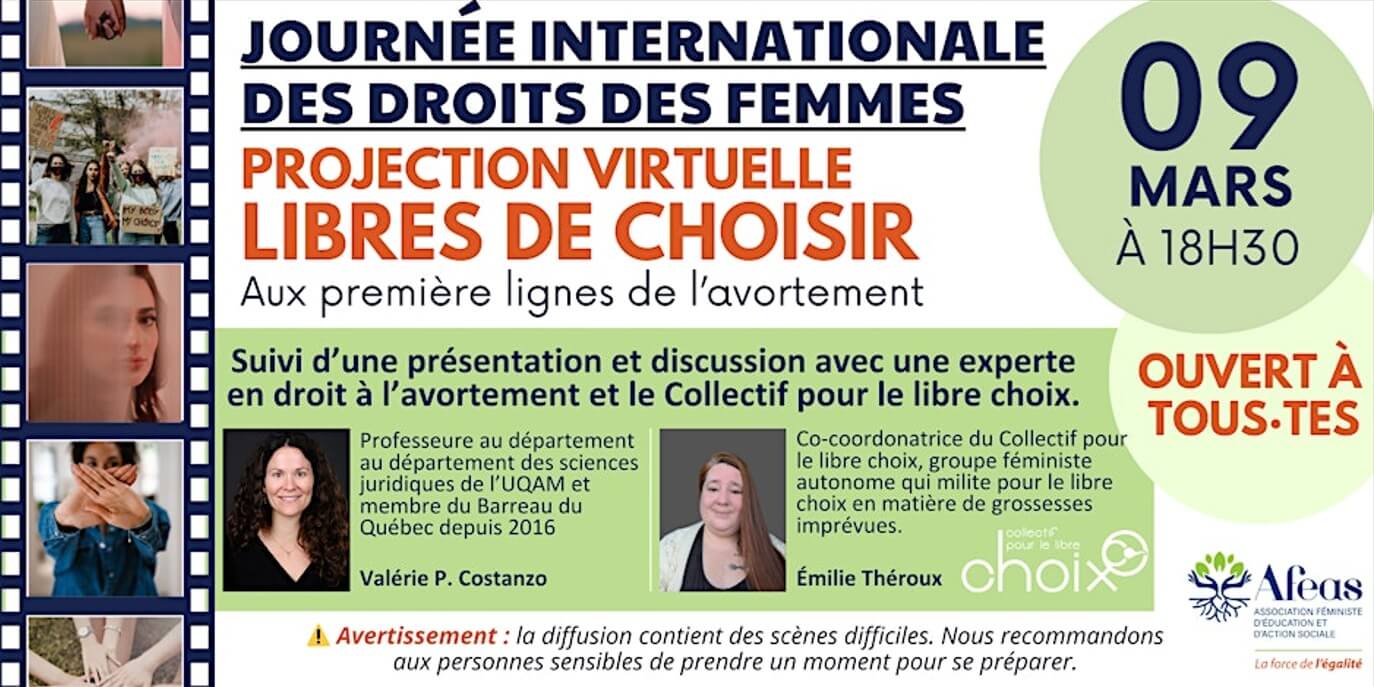 Image de l'article Journée internationale des droits des femmes – Droit à l’avortement