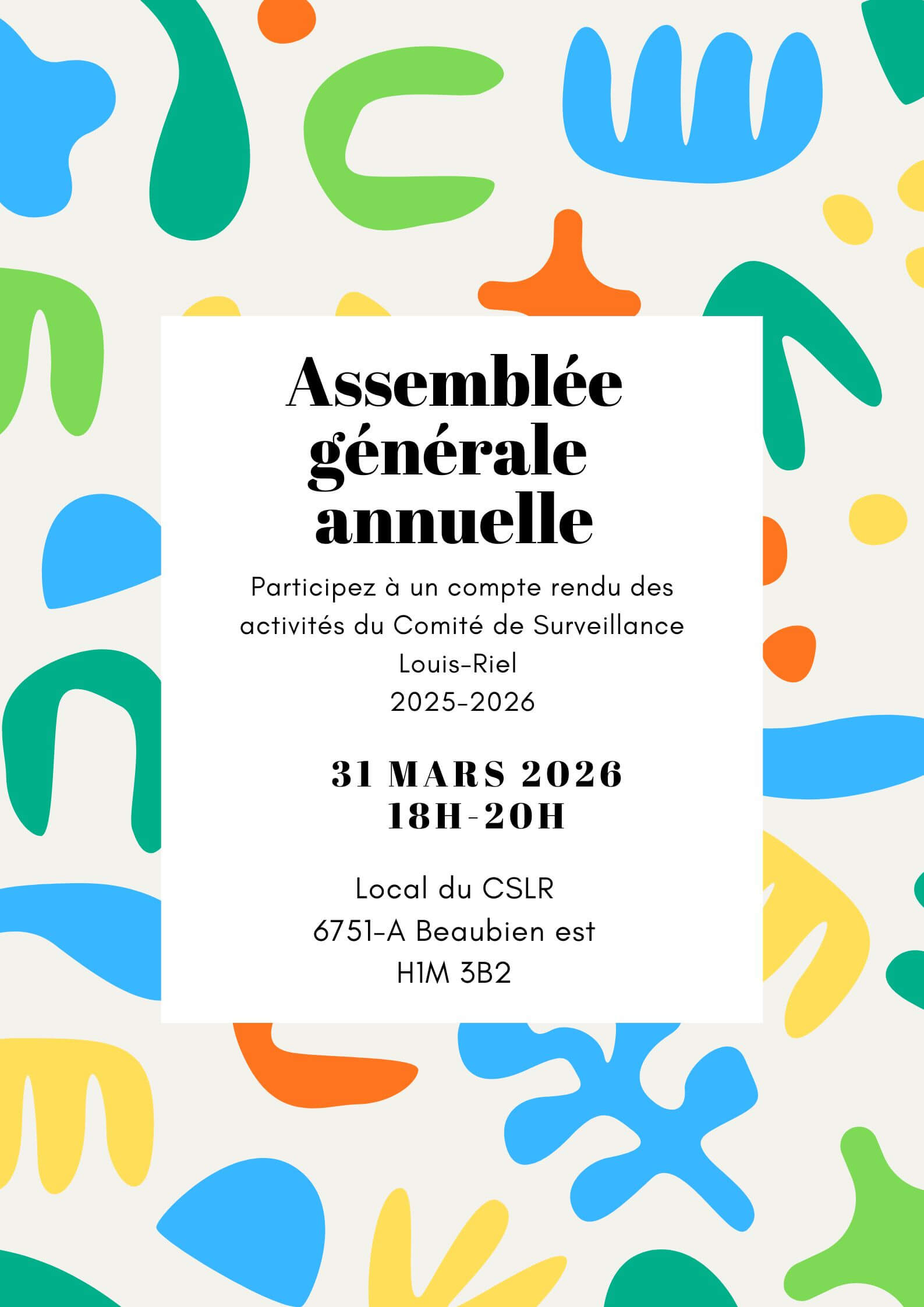 Image de l'article AVIS PUBLIC – CONVOCATION À L’ASSEMBLÉE GÉNÉRALE ANNUELLE