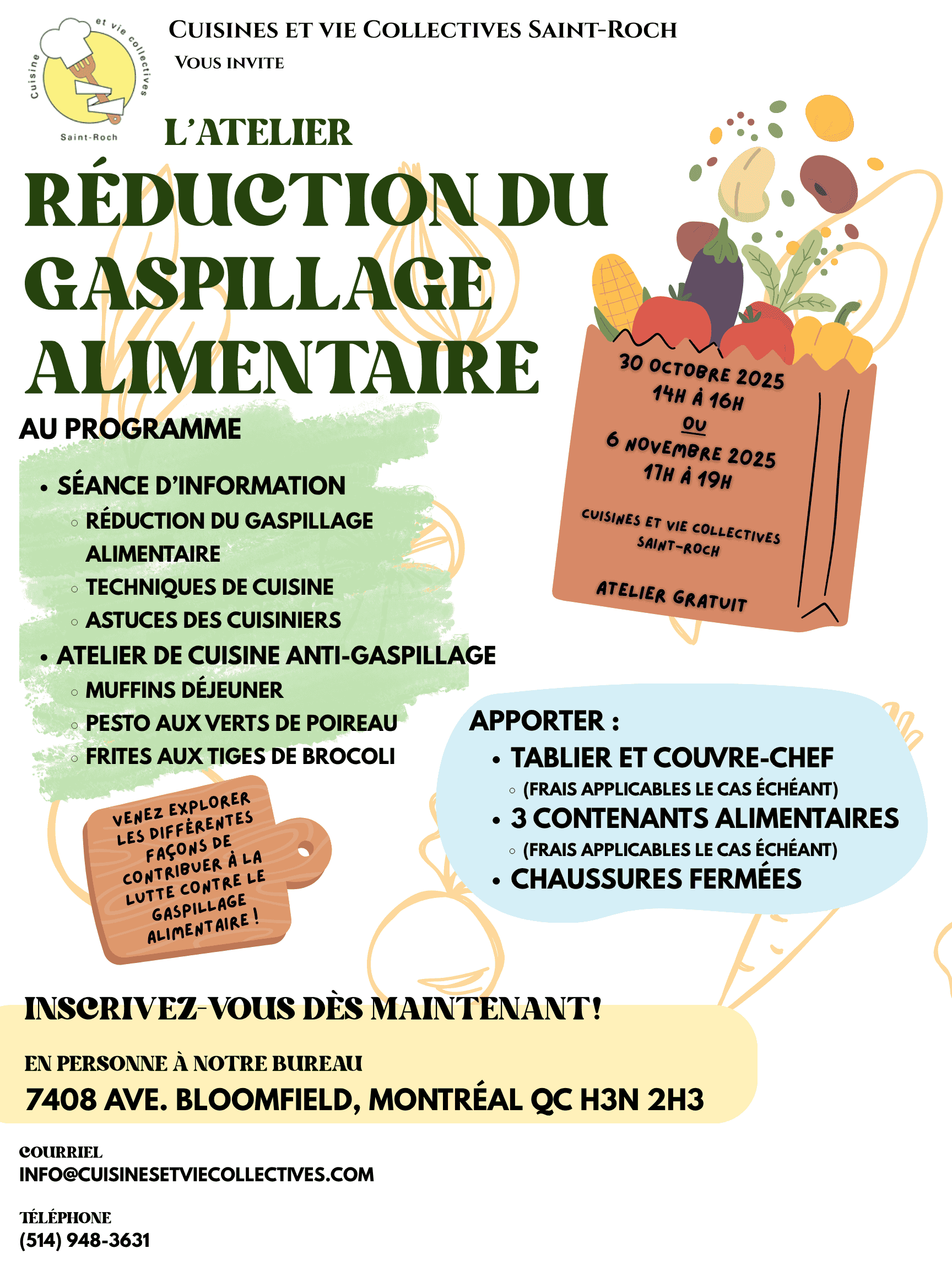 Image de l'article 🧑‍🍳 ATELIER SUR LA RÉDUCTION DU GASPILLAGE ALIMENTAIRE🧑‍🍳