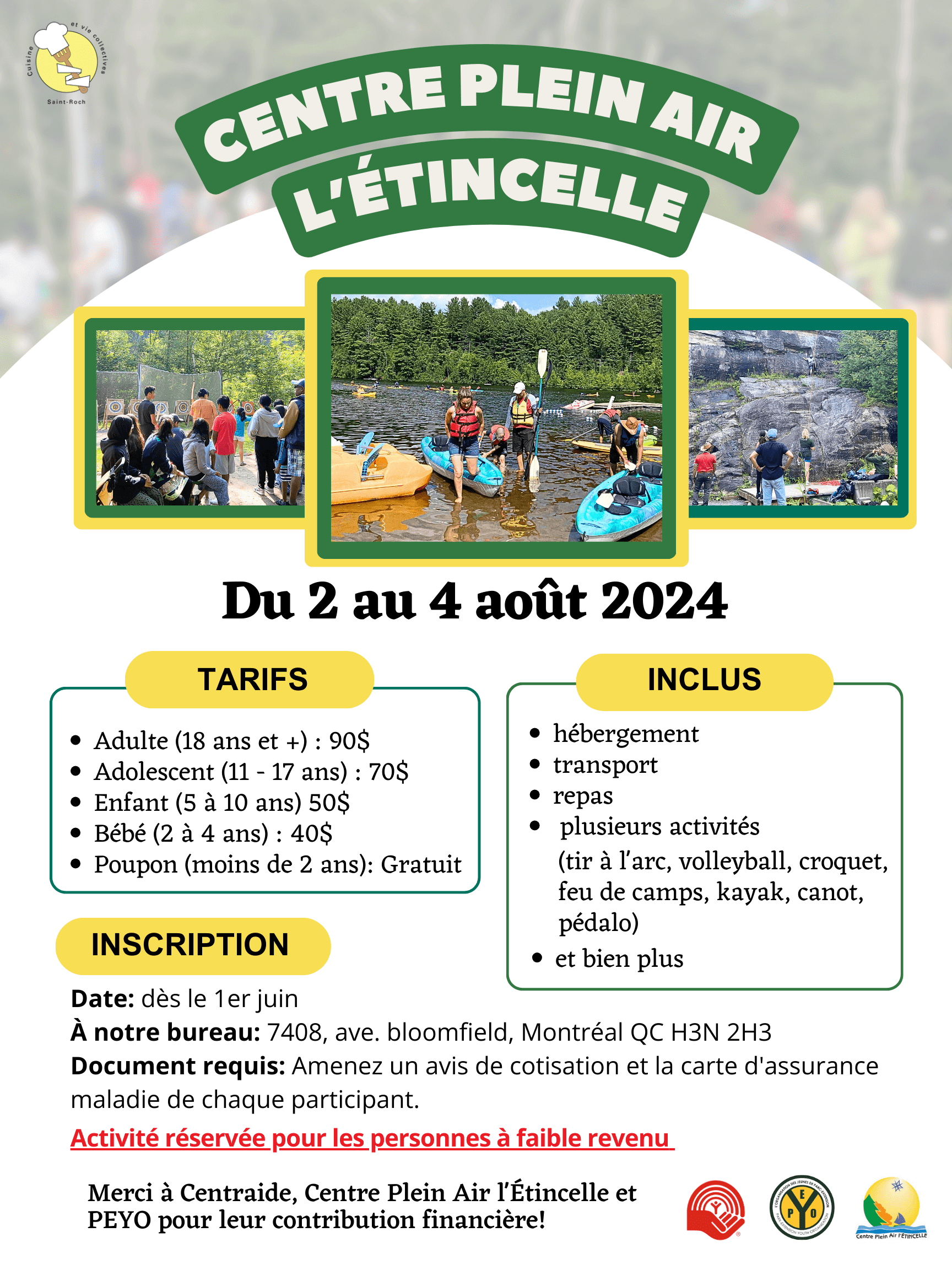 Image de l'article ⭐️ENCORE QUELQUES PLACES DISPONIBLES ⭐️ Camp de vacances l’Étincelle du 2 au 4 août 2024 pour toute la famille 😍