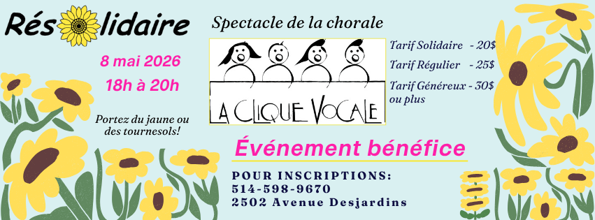 Image de l'article Concert bénéfice de La Clique Vocale: Résolidaire pour les aîné·e·s d’Hochelaga Maisonneuve