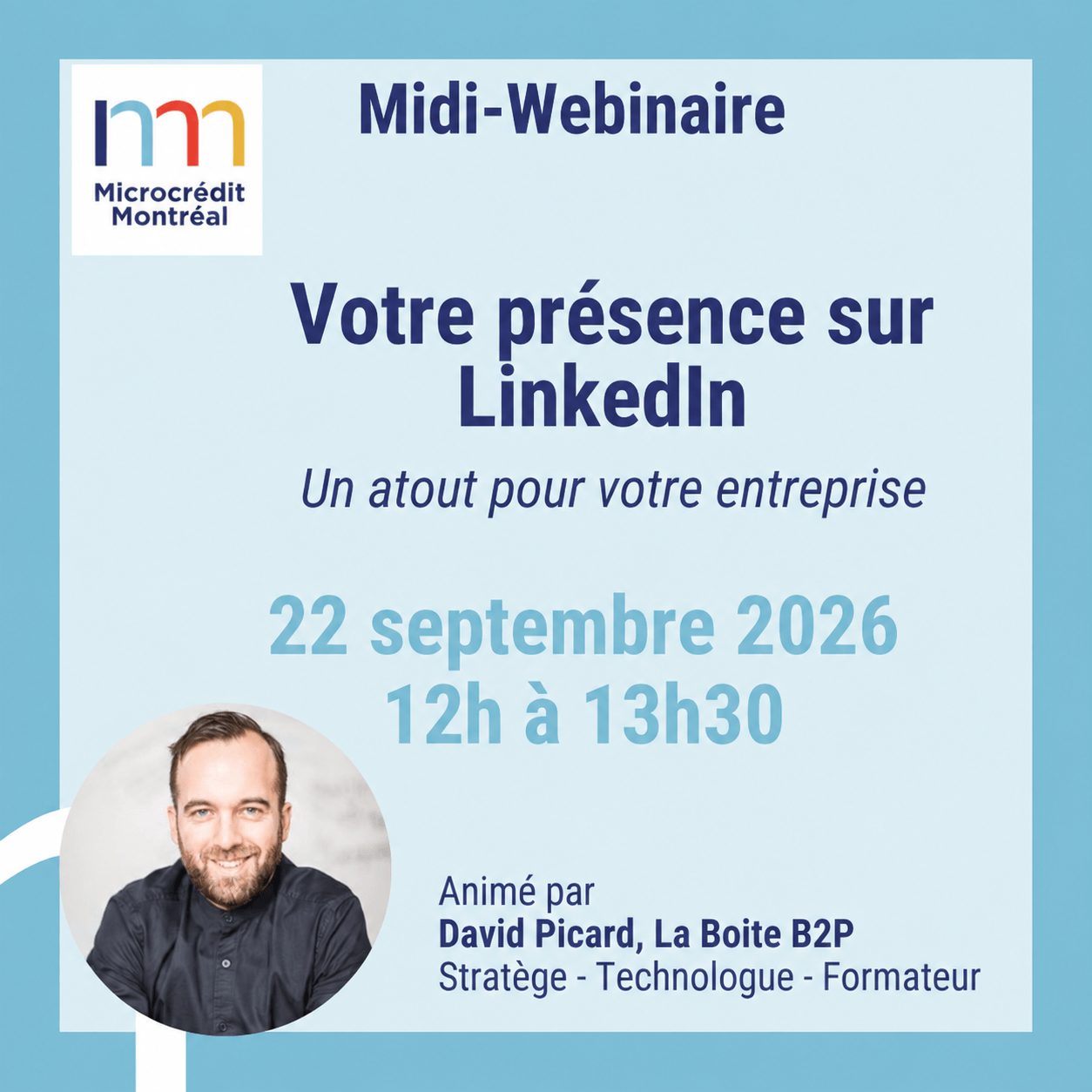 Image de l'article Votre présence sur LinkedIn, un atout pour votre entreprise- 22 septembre à midi