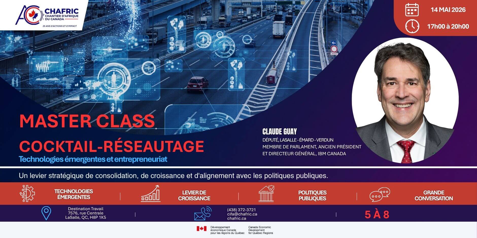 Image de l'article Master Class CHAFRIC : Technologies émergentes et entrepreneuriat