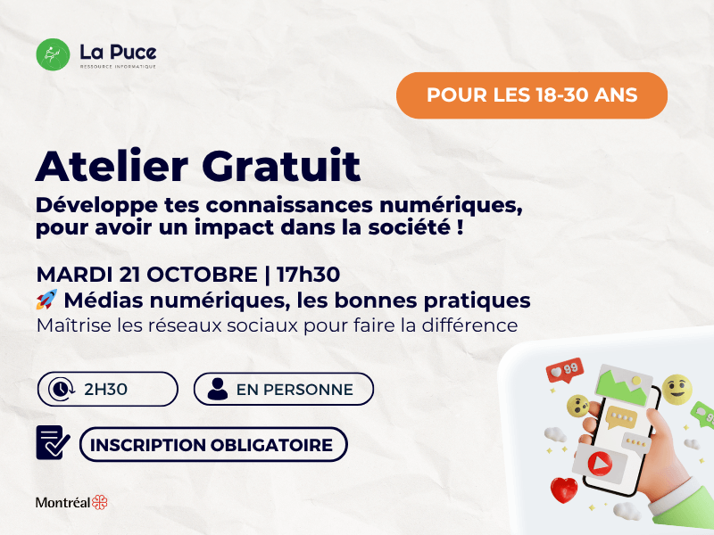Image de l'article đ Atelier – MĂ©dias numĂ©riques, les bonnes pratiques | 18-30 ans