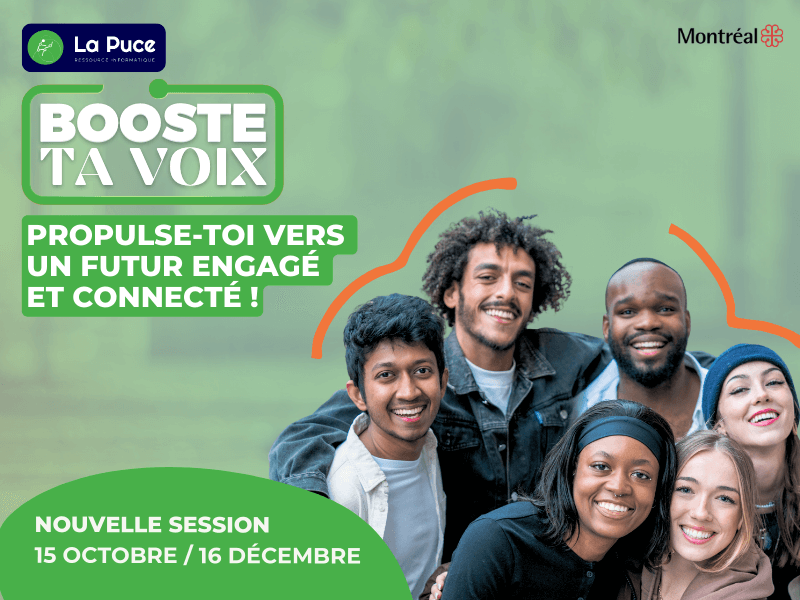 Image de l'article Programme jeunesse 18/30 ans | Les pré-inscriptions sont ouvertes pour le programme Booste ta voix