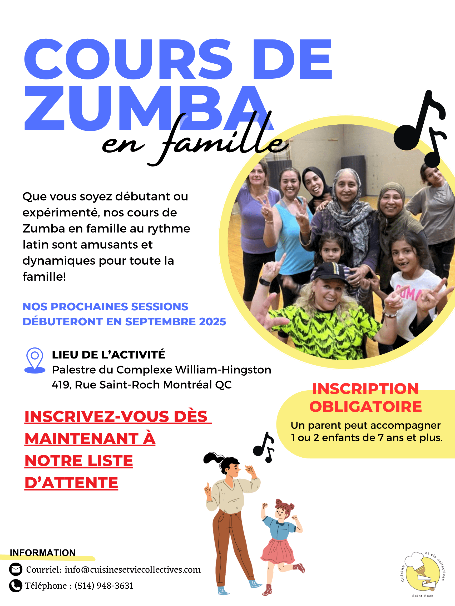 Image de l'article Session automne 2025 – Cours de Zumba famille (10 séances) dès septembre 2025