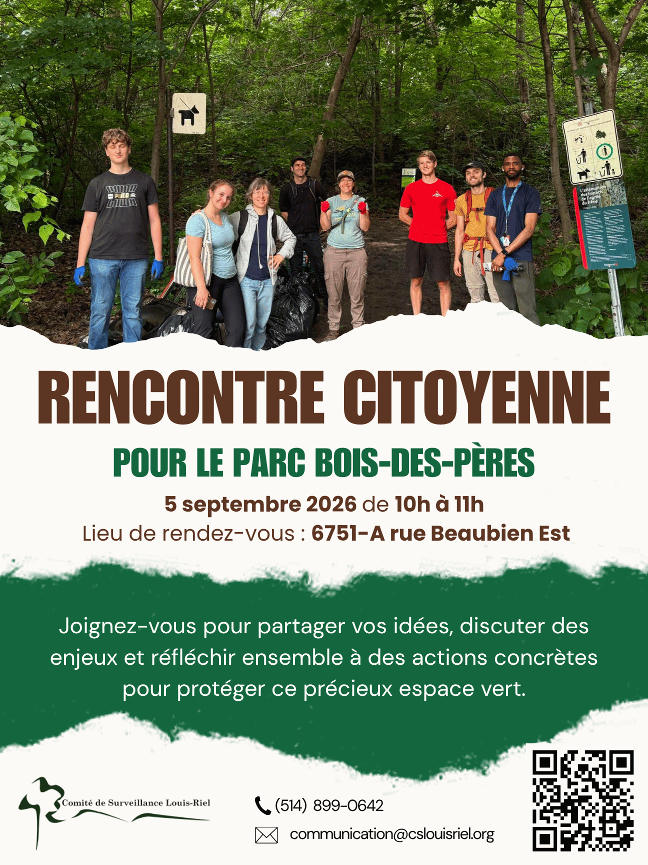 Image de l'article Rencontre citoyenne pour le parc Bois-des-Pères | Community meeting for Bois-des-Pères Park