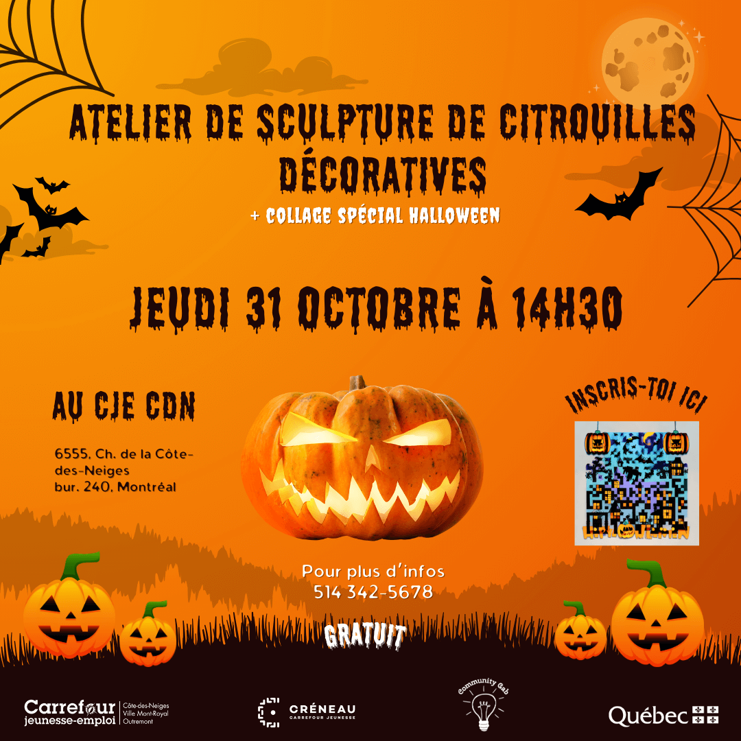 Image de l'article Atelier Créatif de Sculpture de Citrouilles d’Halloween !