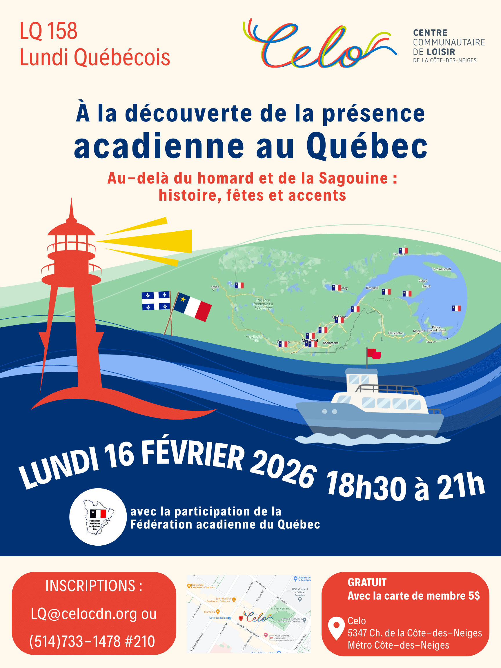 Image de l'article Lundi québécois – À la découverte de la présence acadienne au Québec, au delà du homard et de la Sagouine : histoire, fêtes et accents