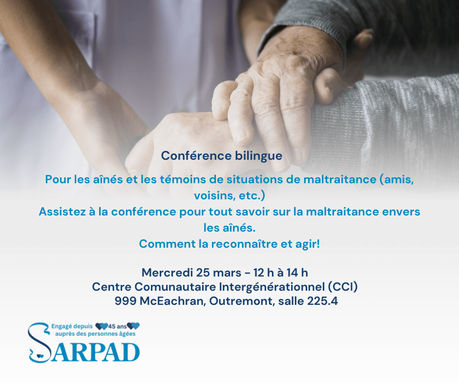 Image de l'article Conférence sur la maltraitance des aînés et les personnes en situation de vulnérabilité