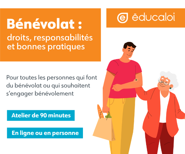 Image de l'article Nouvel atelier gratuit : Bénévolat : droits, responsabilités et bonnes pratiques