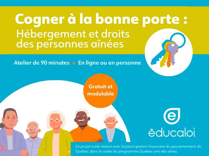 Image de l'article Nouvel atelier gratuit : Hébergement et droits des personnes aînées