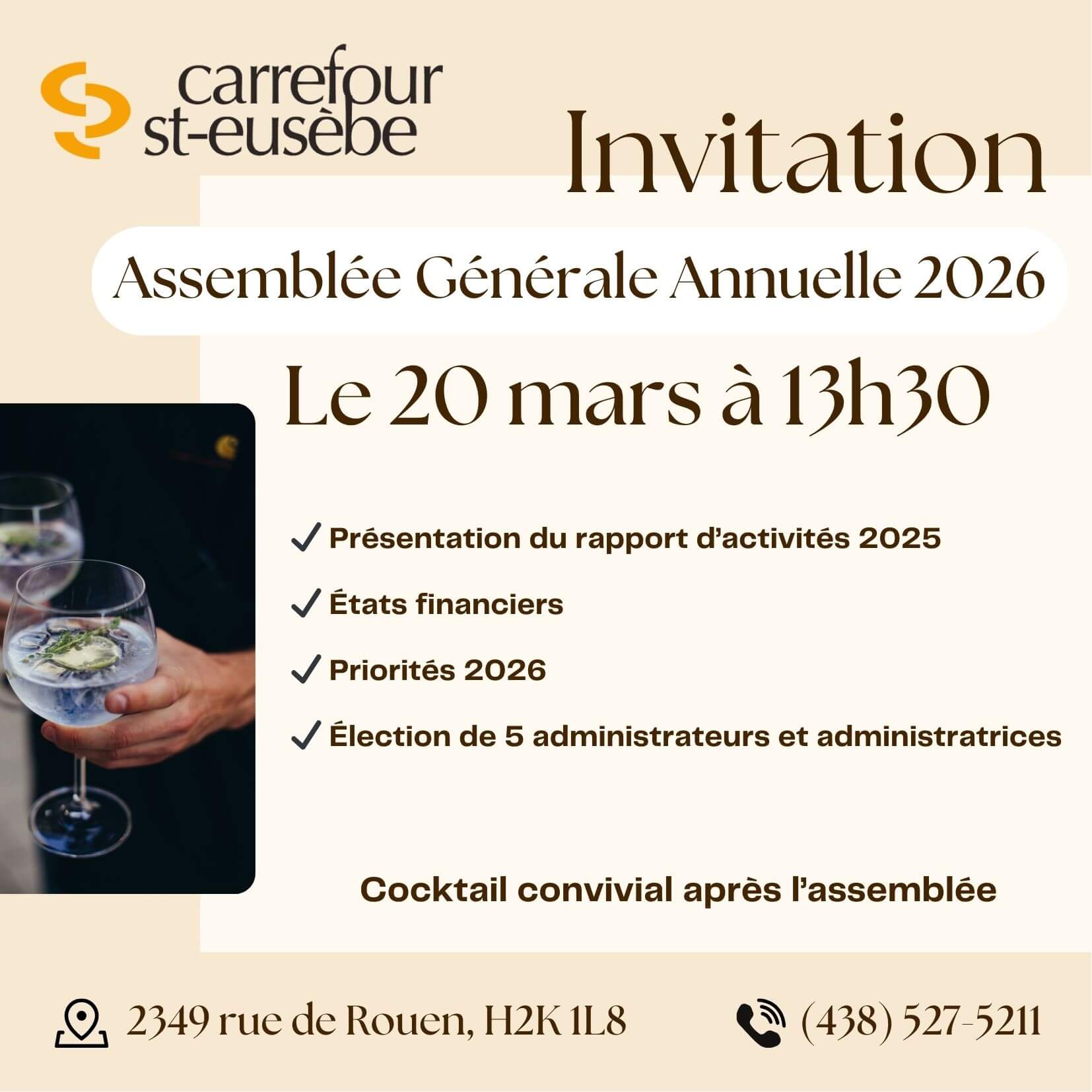 Image de l'article Invitation – Assemblée Générale Annuelle 2026
