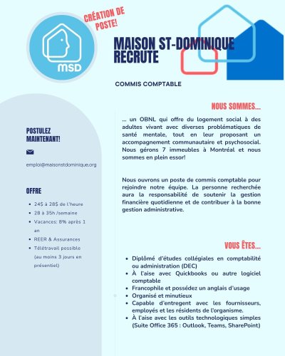 Détail de l'offre d'emploi de commis comptable