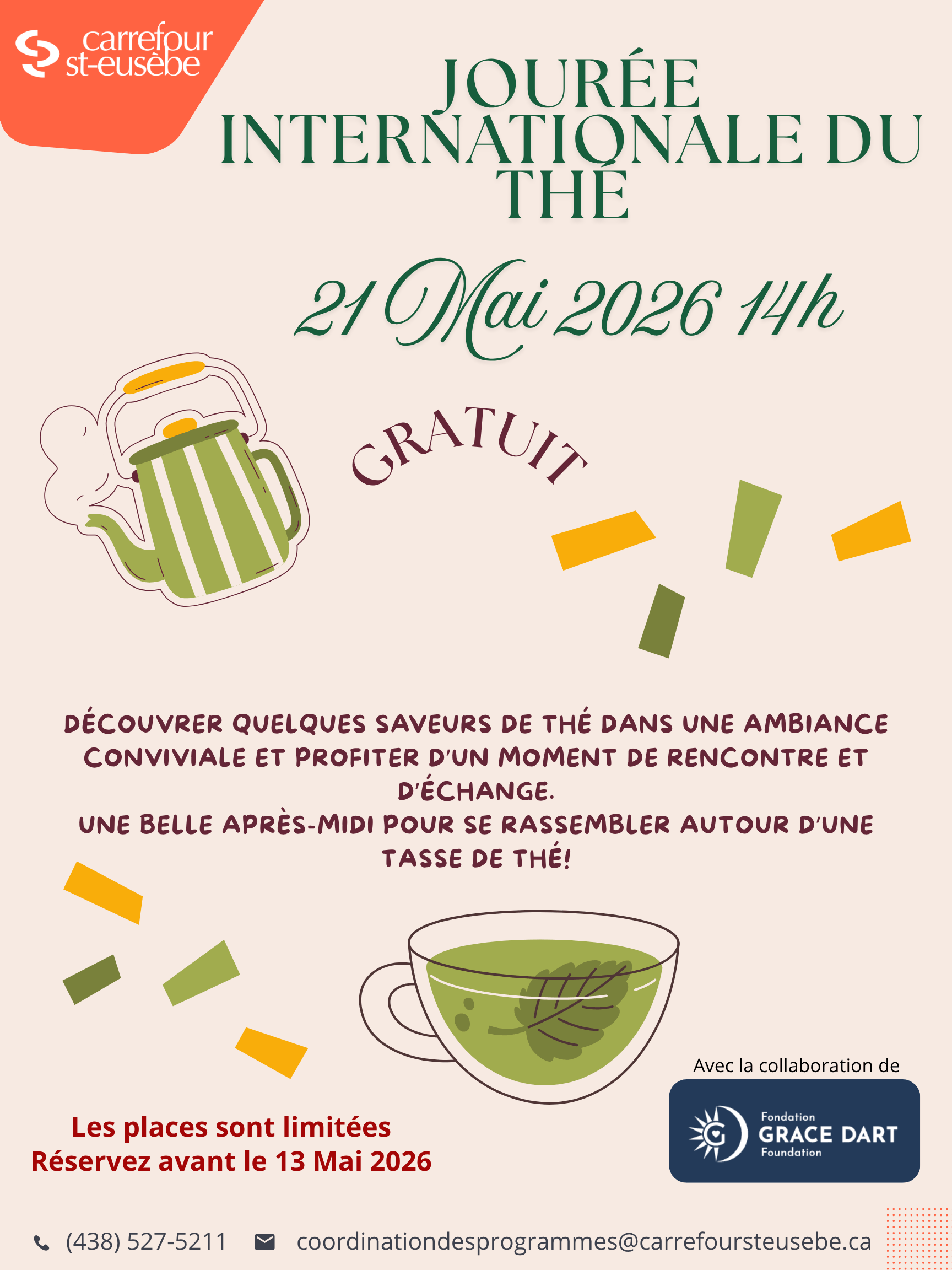 Image de l'article COMPLET – INSCRIPTIONS TERMINÉES Journée Internationale du Thé