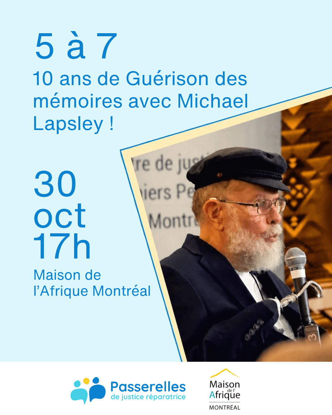 Image de l'article Soirée des 10 ans de Guérison des mémoires avec Michael Lapsley !