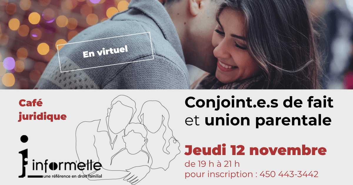 Image de l'article Café juridique : conjoint.e.s de fait et union parentale