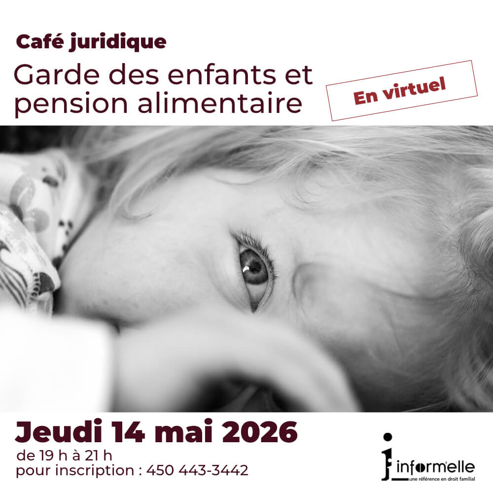 Image de l'article Café juridique en droit de la famille sur  la garde des enfants et la pension alimentaire