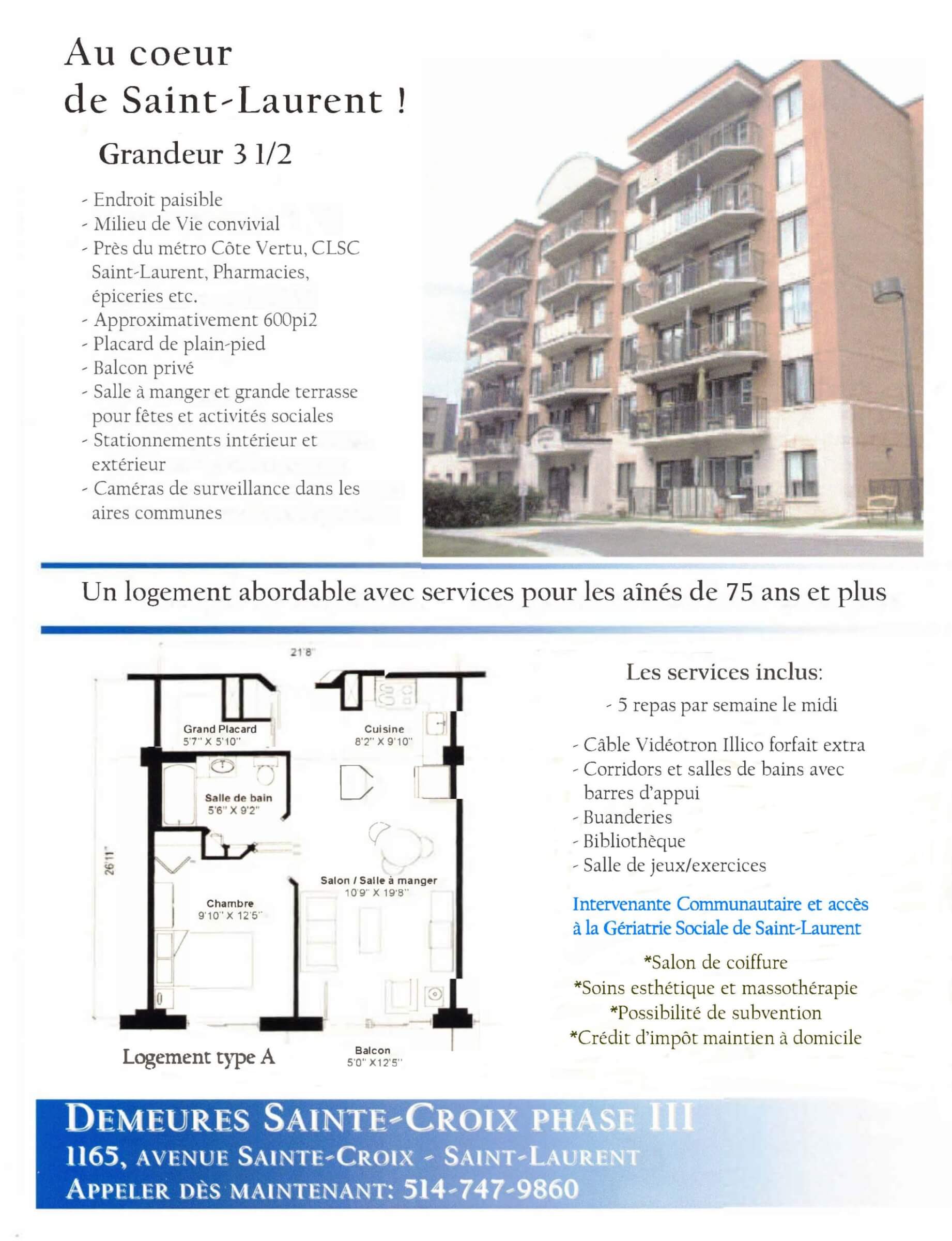 Image de l'article Logement disponible à la Phase III – 1165 av. Sainte-Croix