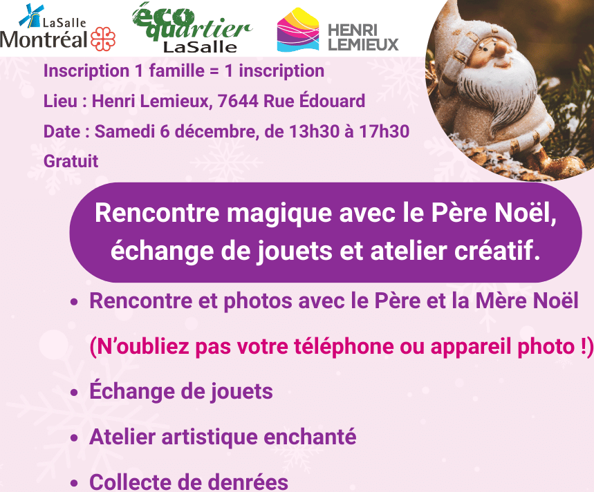 Image de l'article Rencontre magique avec le Père Noël, échange de jouets et atelier créatif.