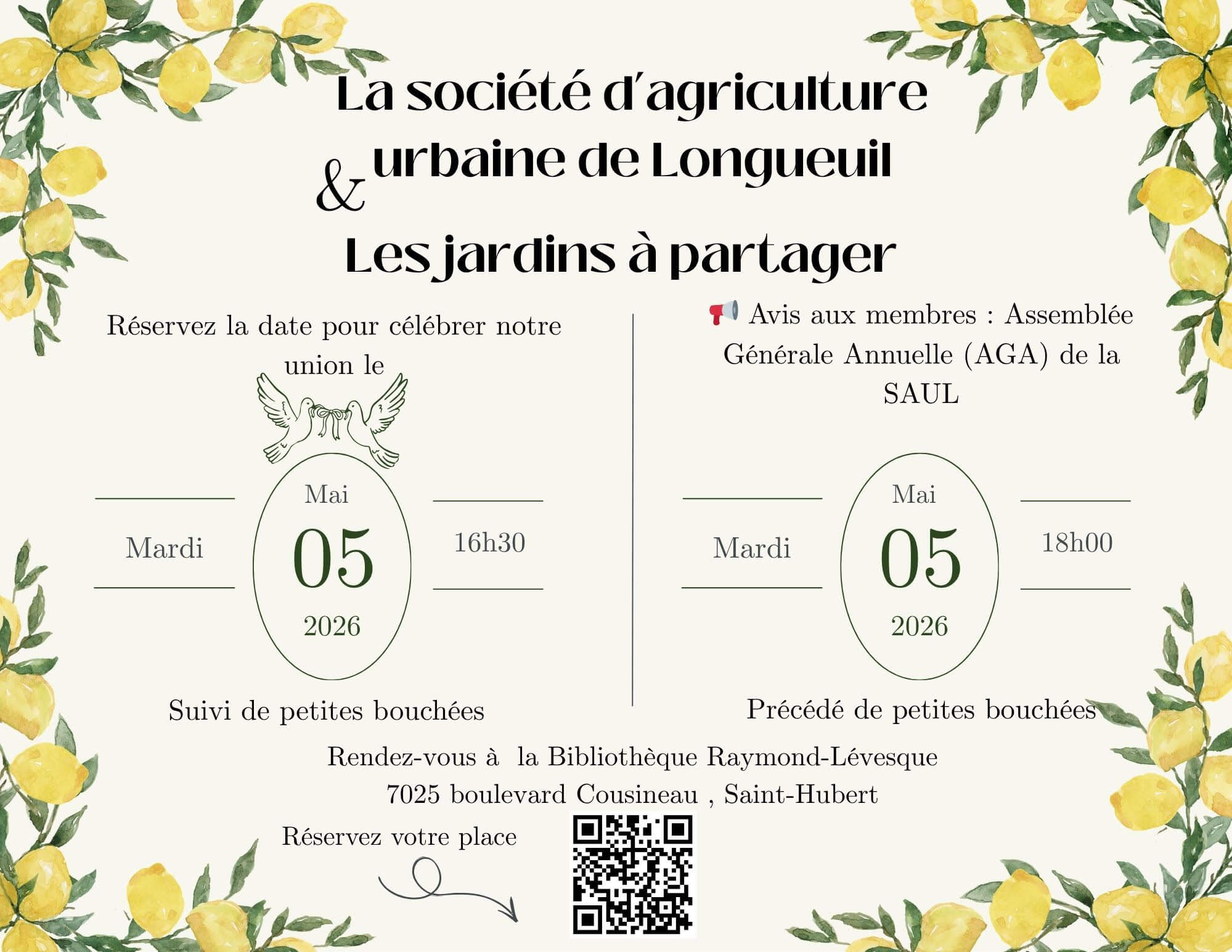 Image de l'article Assemblée générale annuelle de la SAUL