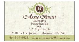 Logo de Annie Saucier Ostéopathie et Massothérapie