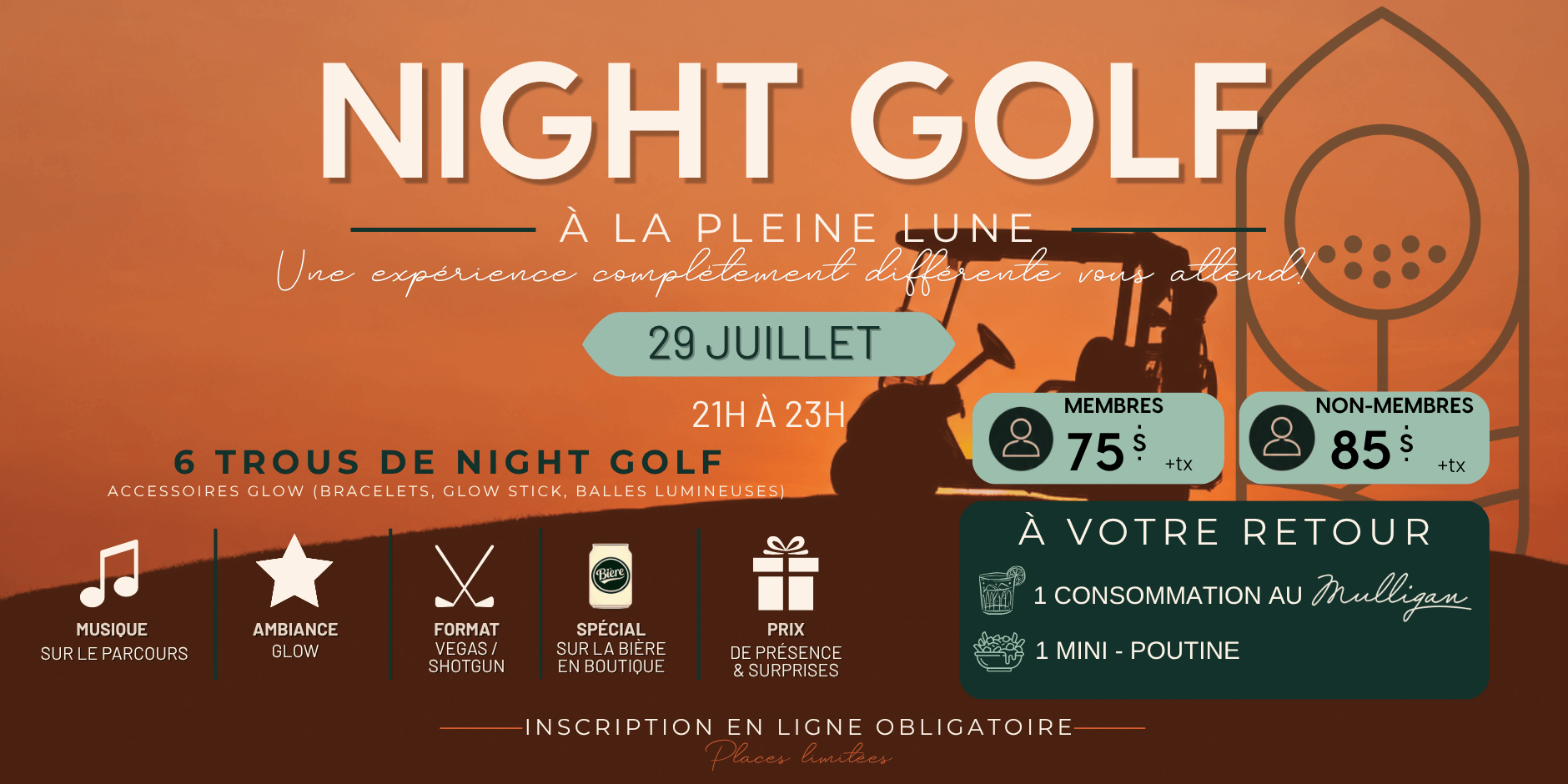 Image de l'article Night Golf au Golf St-Donat