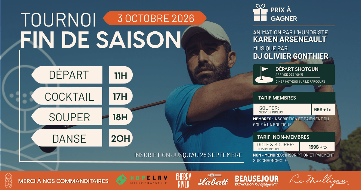 Image de l'article Tournoi de Fin de Saison!🏌🏽‍♂️✨