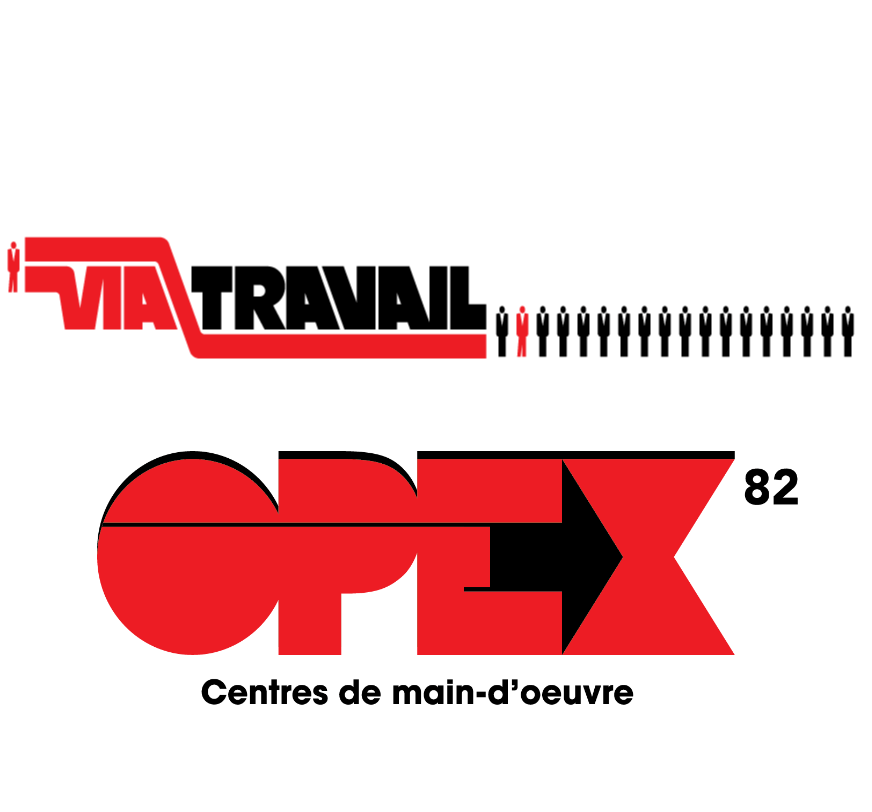 Logo de Via-Travail inc._Centres de main-d’oeuvre Opex’82 et le CRC Maison ESSOR