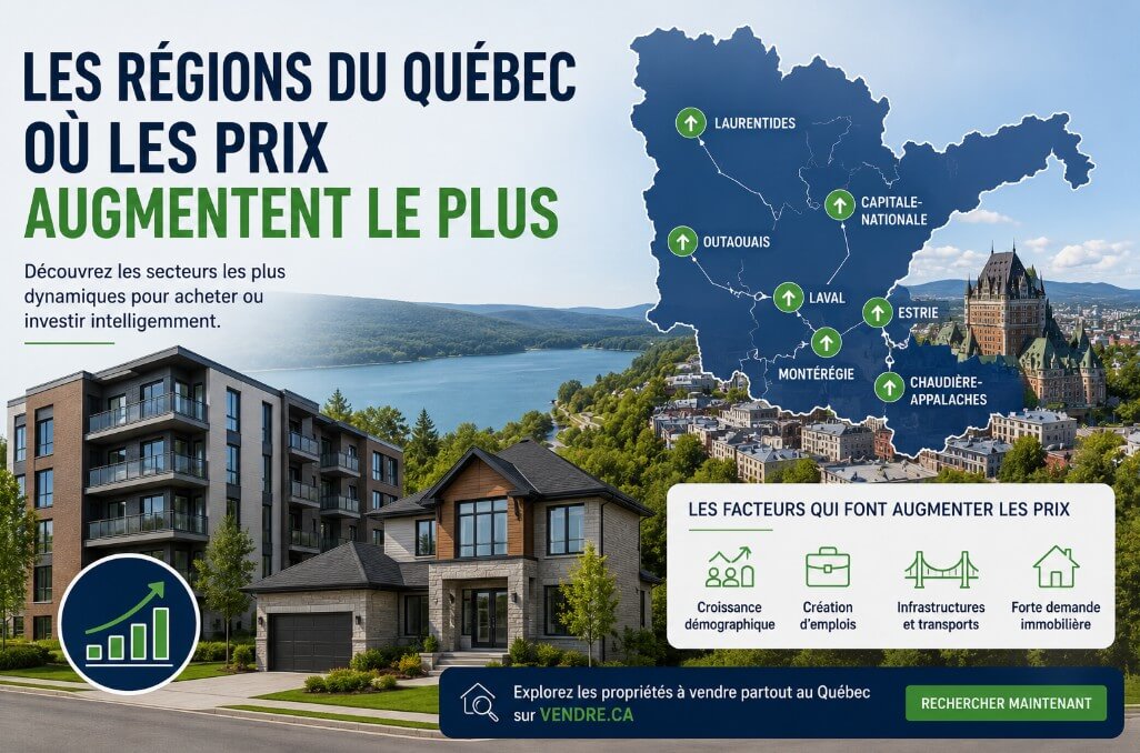 Image de l'article Les régions du Québec où les prix augmentent le plus