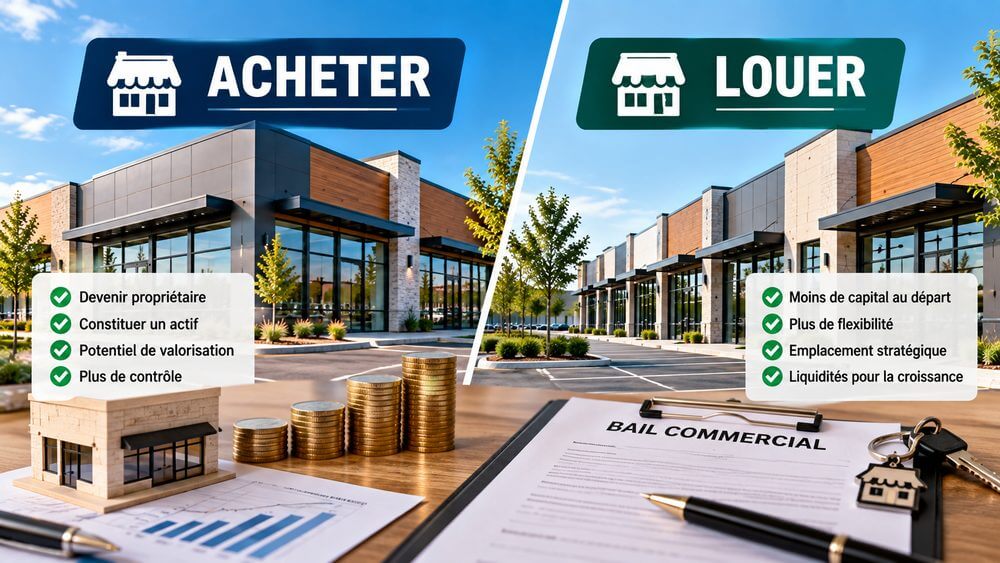 Image de l'article Immobilier commercial : acheter ou louer son local, quelle option est la plus avantageuse?