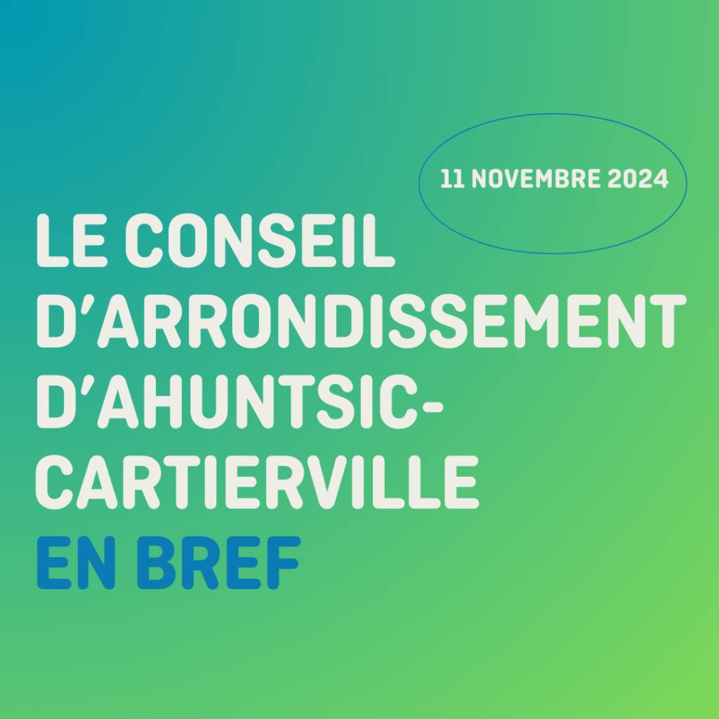 Communiqué - Découvrez Les Faits Saillants Du Conseil D’arrondissement 