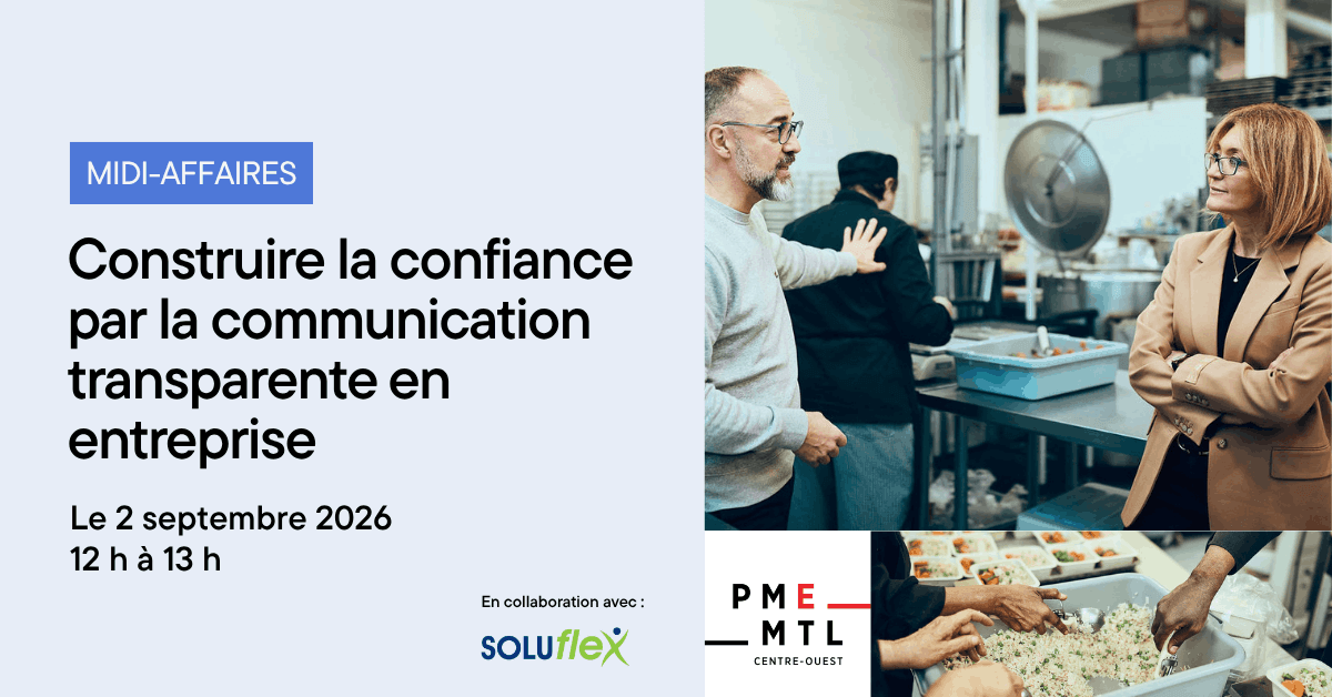 Image de l'article Webinaire – Midi-Affaires : Construire la confiance par la communication transparente en entreprise