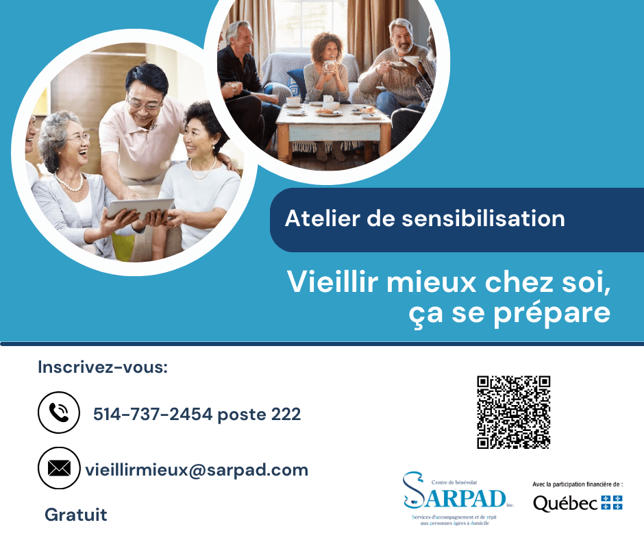 Image de l'article Ateliers de sensibilisation: Vieillir mieux chez soi, ça se prépare!