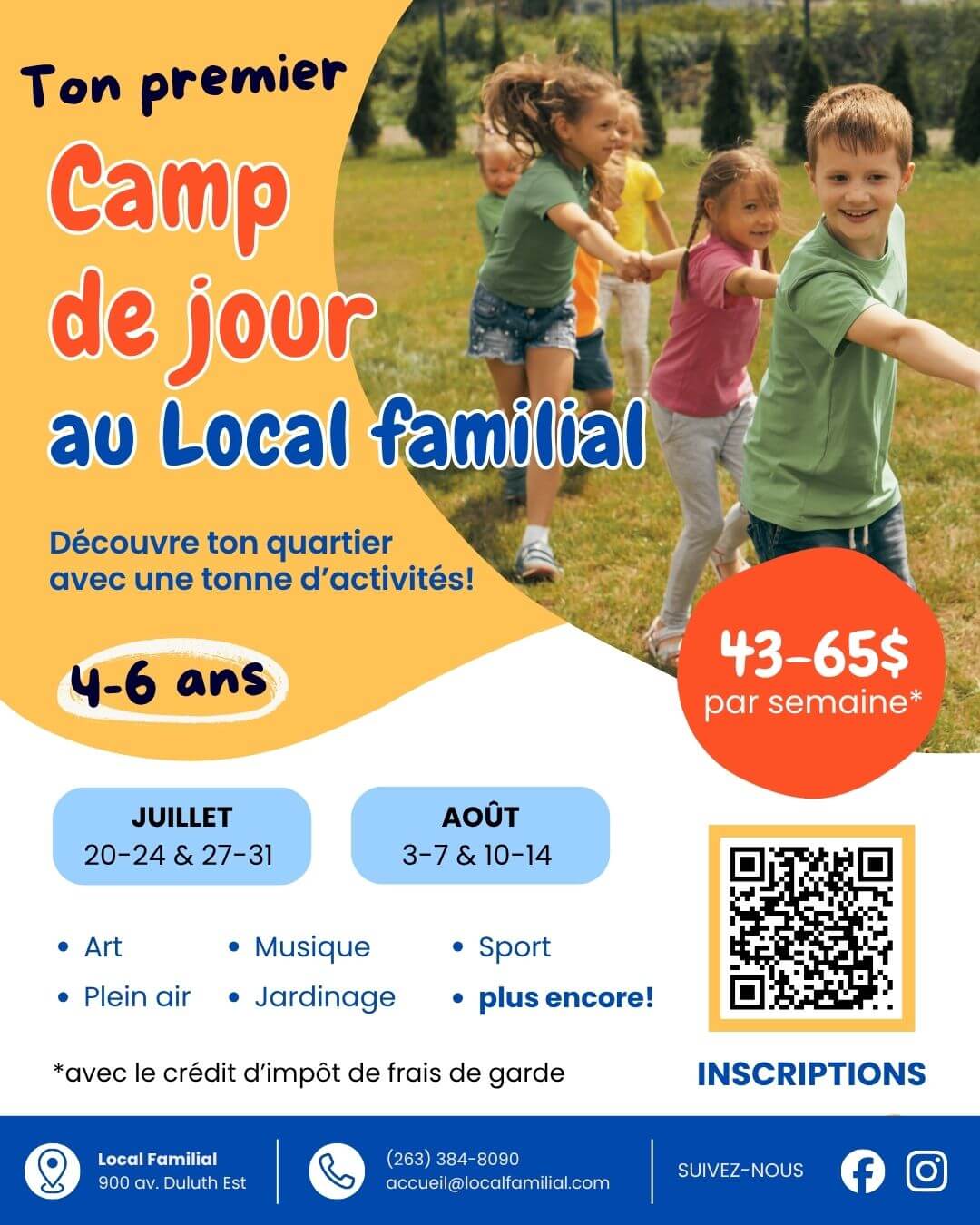 Image de l'article 🌳 Camp de jour 4 à 6 ans sur le Plateau, places encore disponibles