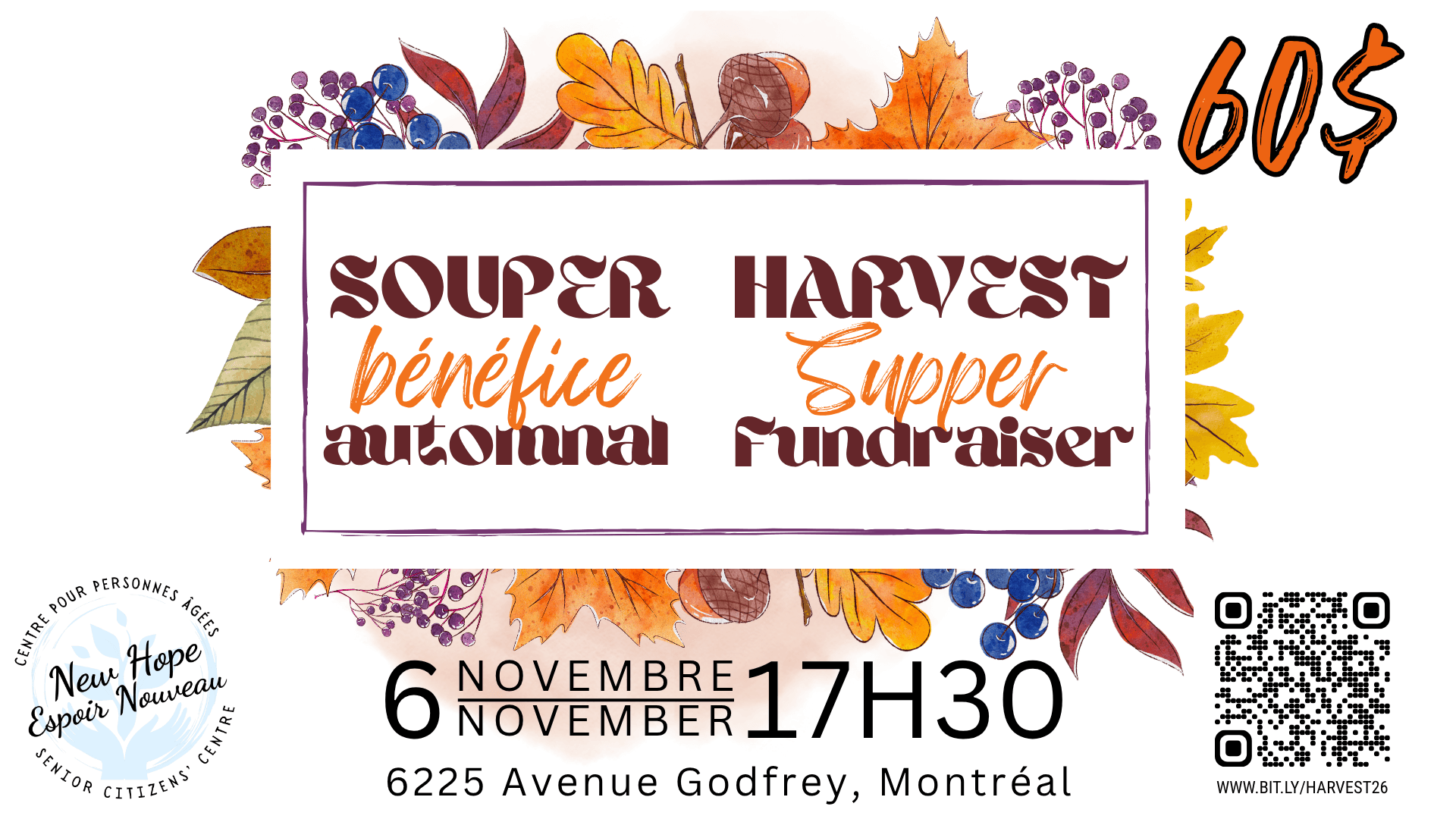 Image de l'article Souper-Bénéfice Automnal | Harvest Supper Fundraiser