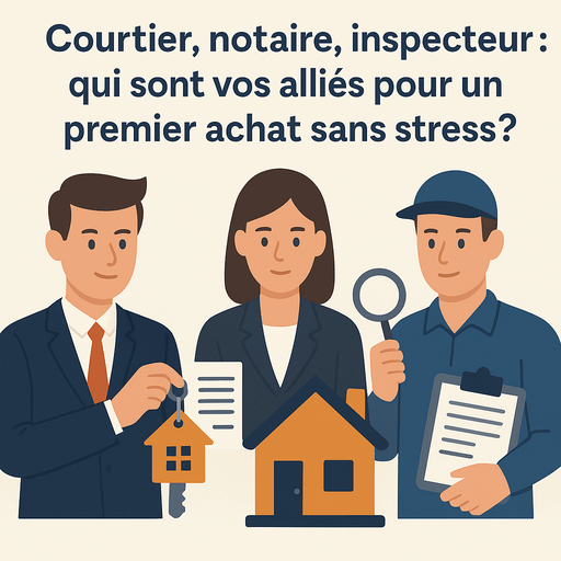 Image de l'article Courtier, notaire, inspecteur : qui sont vos alliés pour un premier achat sans stress ?