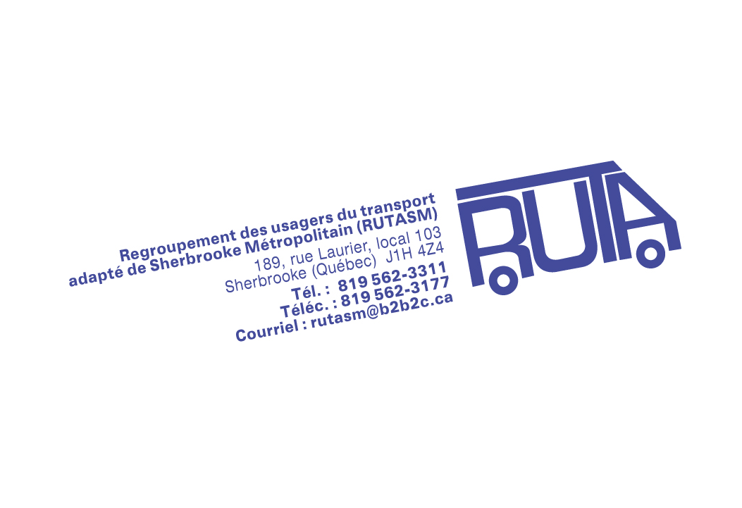 Logo de Regroupement des usagers du transport adapté du Sherbrooke métropolitain (RUTASM)