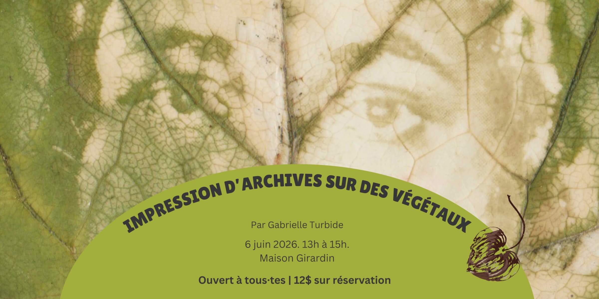 Image de l'article 🌿 ATELIER DE CRÉATION | Impression sur végétaux avec Gabrielle Turbide