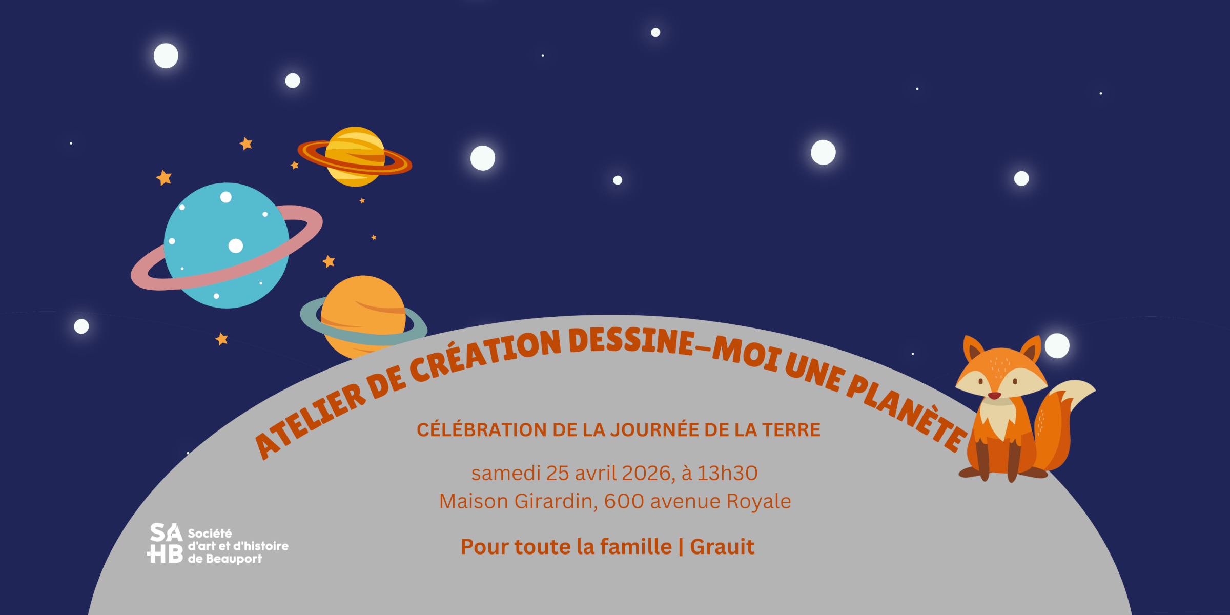 Image de l'article CÉLÉBRATION DE LA JOURNÉE DE LA TERRE | Atelier de création Dessine-moi une planète