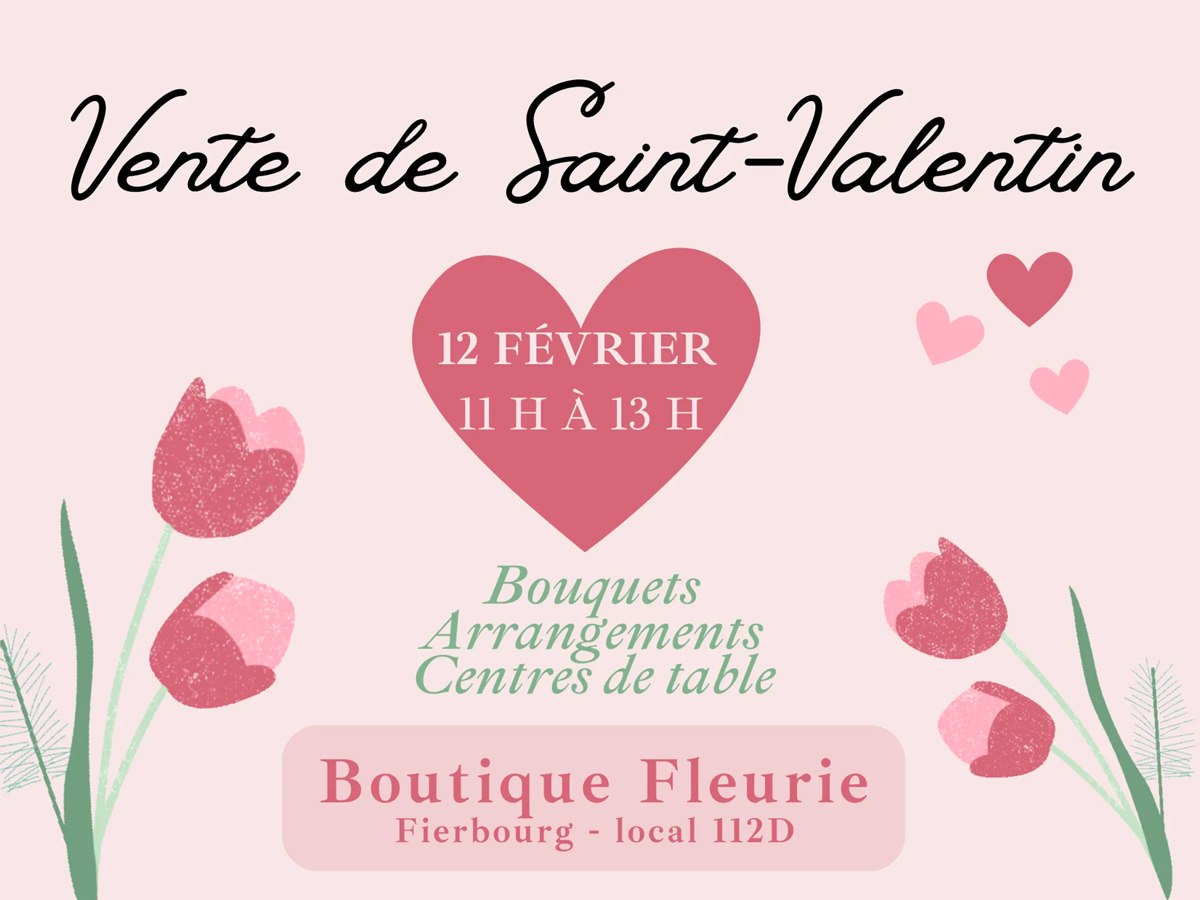 Image de l'article Vente Saint-Valentin en fleuristerie