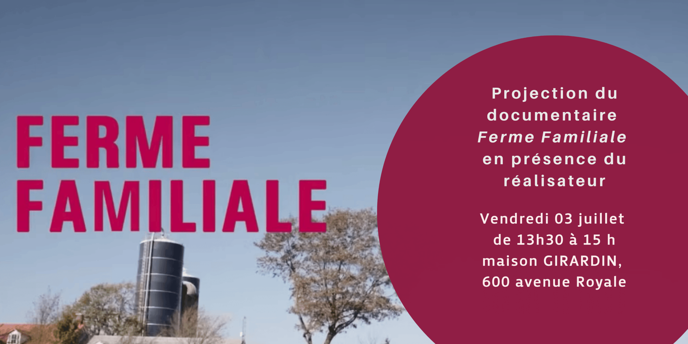 Image de l'article CINÉ-RENCONTRE | Projection gratuite du documentaire Ferme Familiale