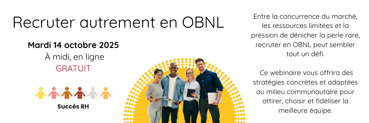 Succès RH - Découvrez de vraies solutions RH pour les OBNL!