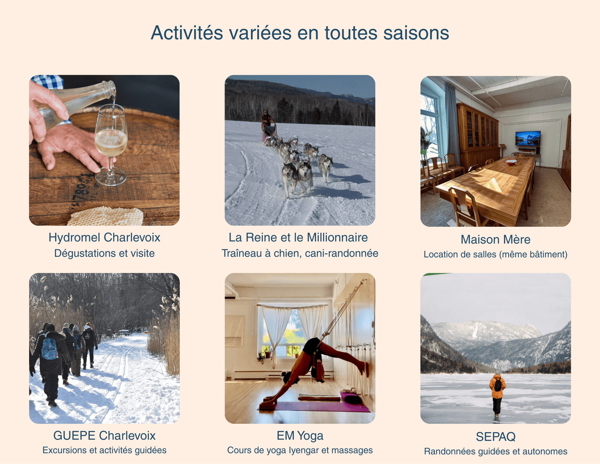 Image de l'article Groupes et événements corporatifs : Activités
