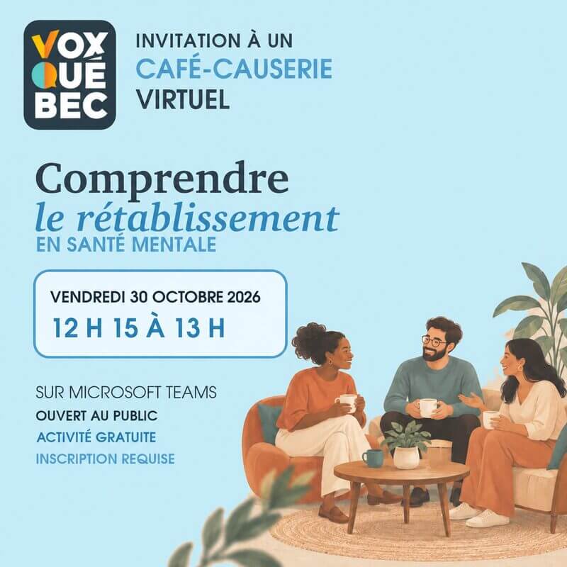 Image de l'article Café-Causerie: Comprendre le rétablissement en santé mentale