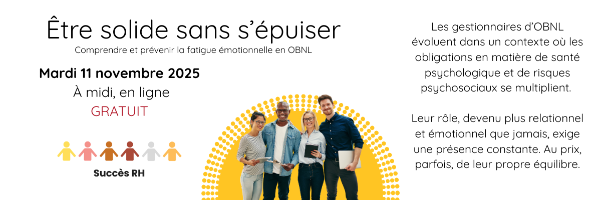 Succès RH - Découvrez de vraies solutions RH pour les OBNL!