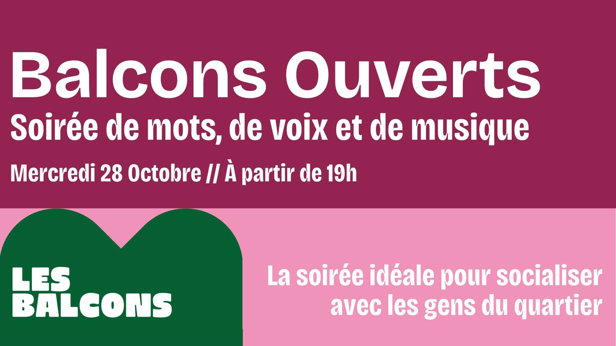 Image de l'article Balcons Ouverts – Soirée de mots, de voix et de musique
