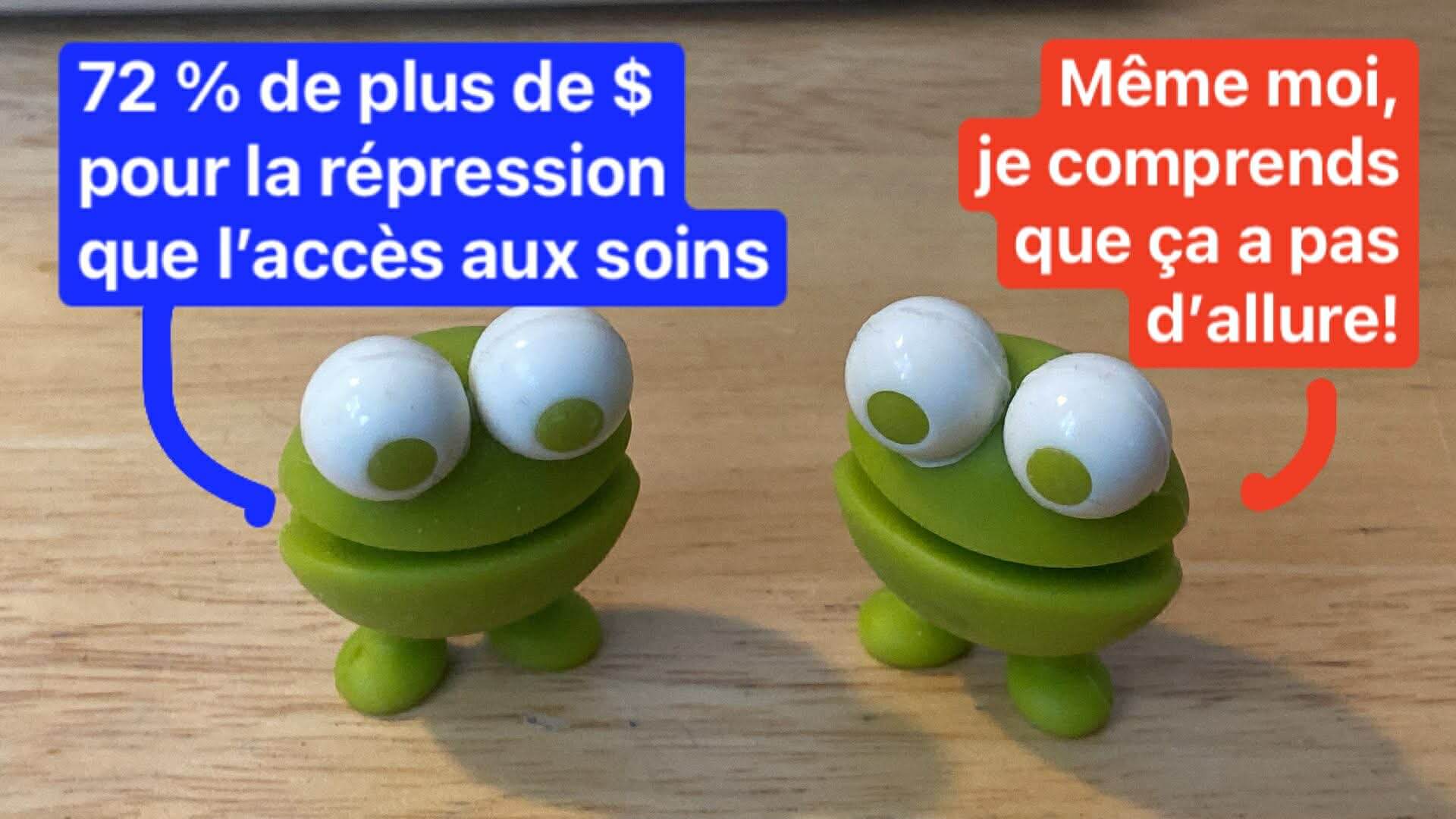 Image de l'article Budget santé mentale :  72 % plus d’argent pour la répression que pour l’accès aux services